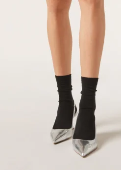Chaussettes Courtes à Bords Francs en Laine et Coton