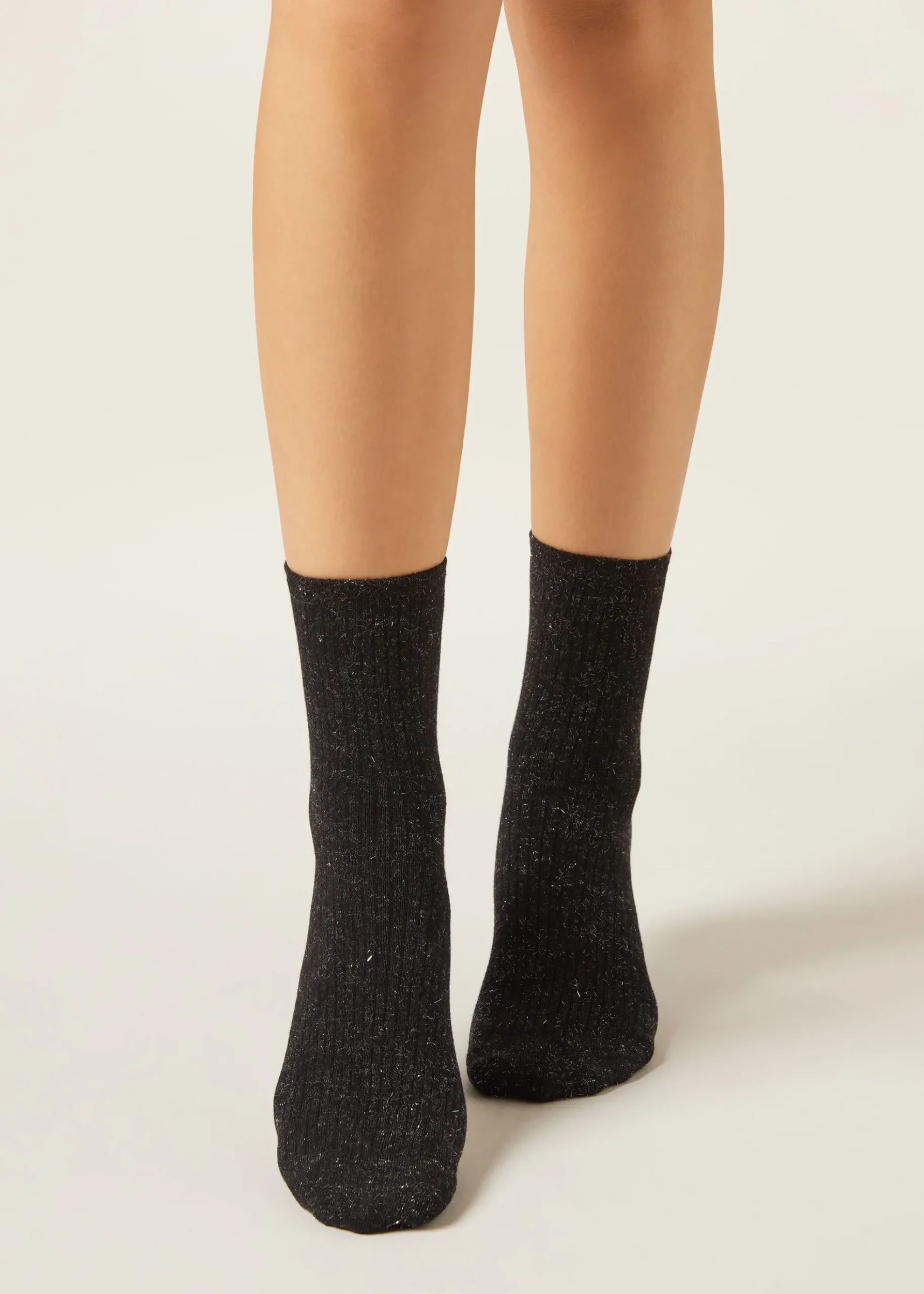 Chaussettes courtes en cachemire à paillettes