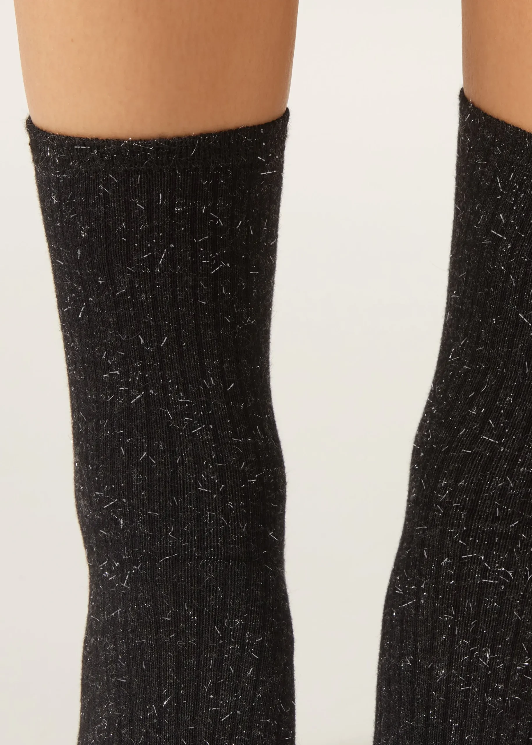 Chaussettes courtes en cachemire à paillettes
