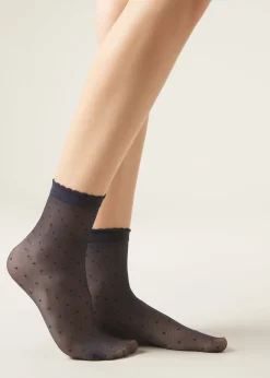 Chaussettes Courtes à Motifs Pois
