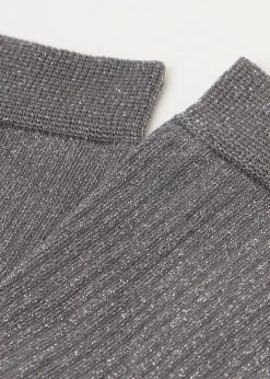 Chaussettes côtelées glitter