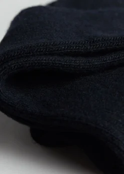 Chaussettes hautes côtelées en laine avec cachemire