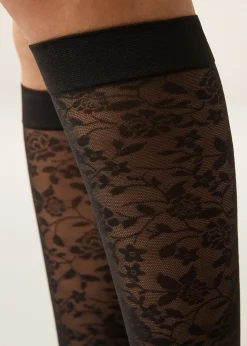Chaussettes Hautes en Dentelle
