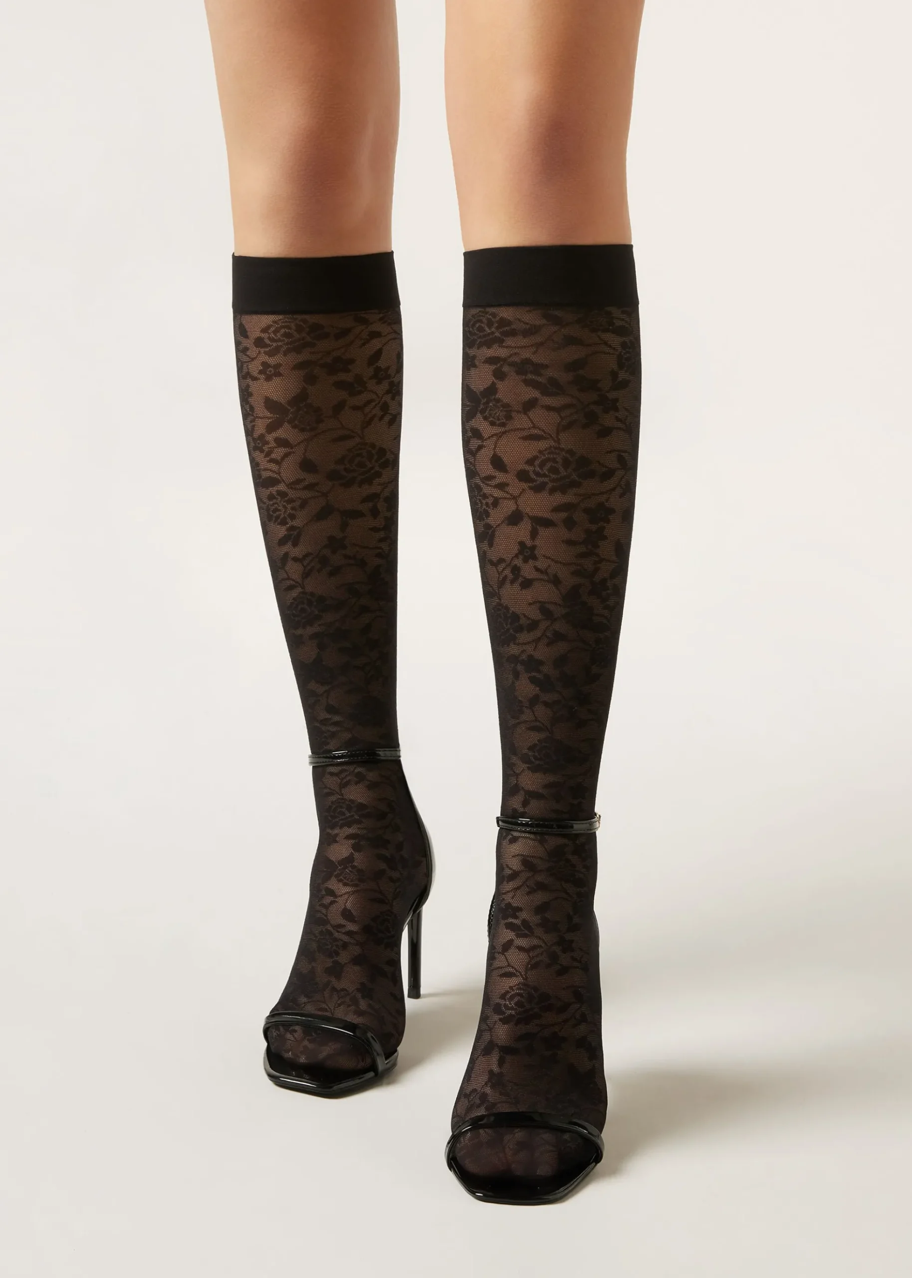 Chaussettes Hautes en Dentelle