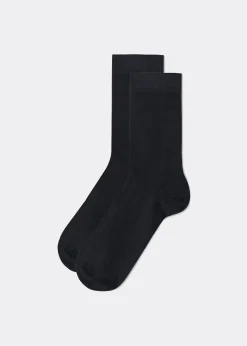 Chaussettes homme courtes en laine et coton