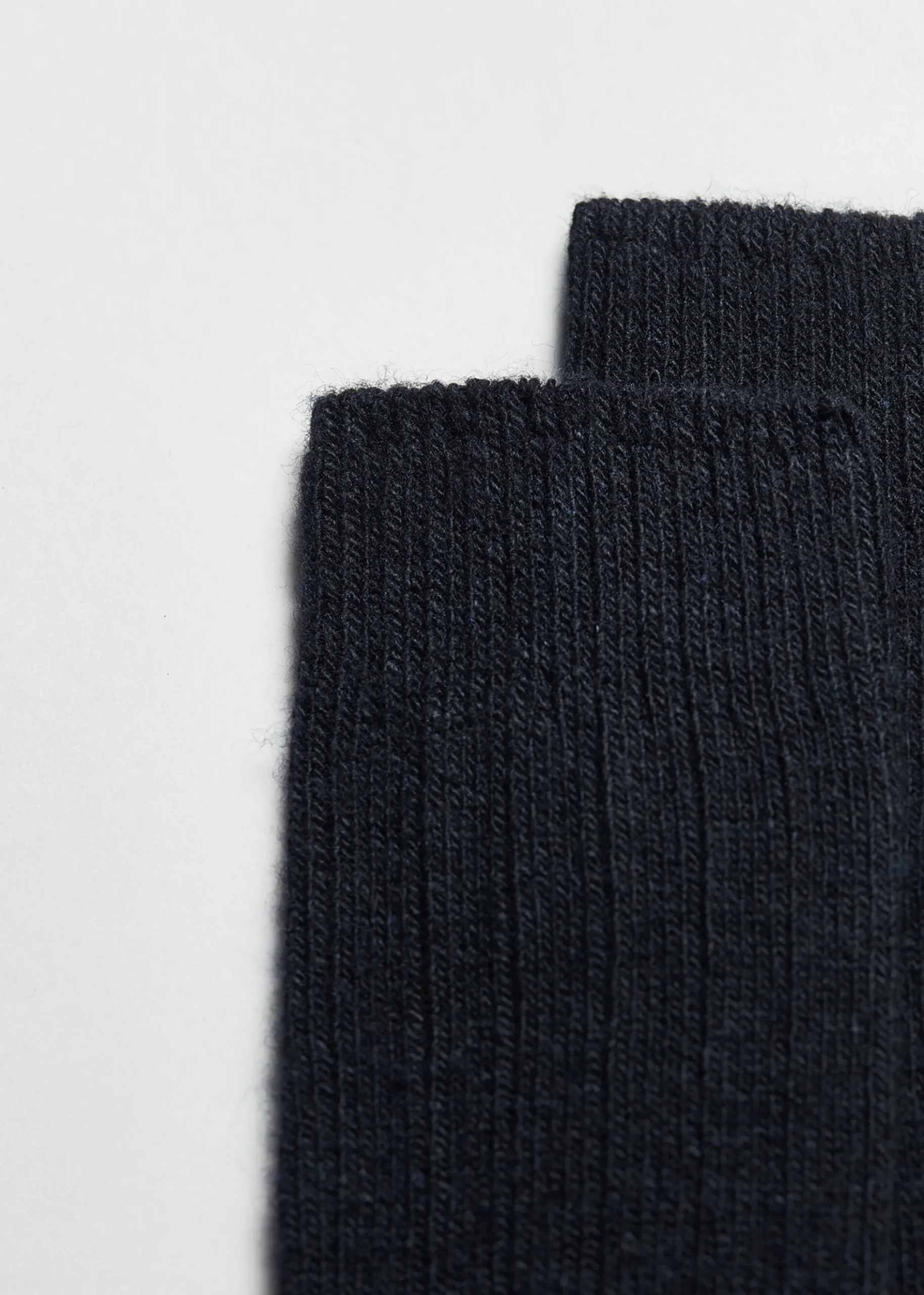 Chaussettes longues côtelées avec laine et cachemire pour homme