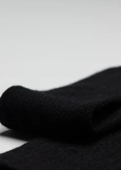 Chaussettes longues côtelées avec laine et cachemire pour homme