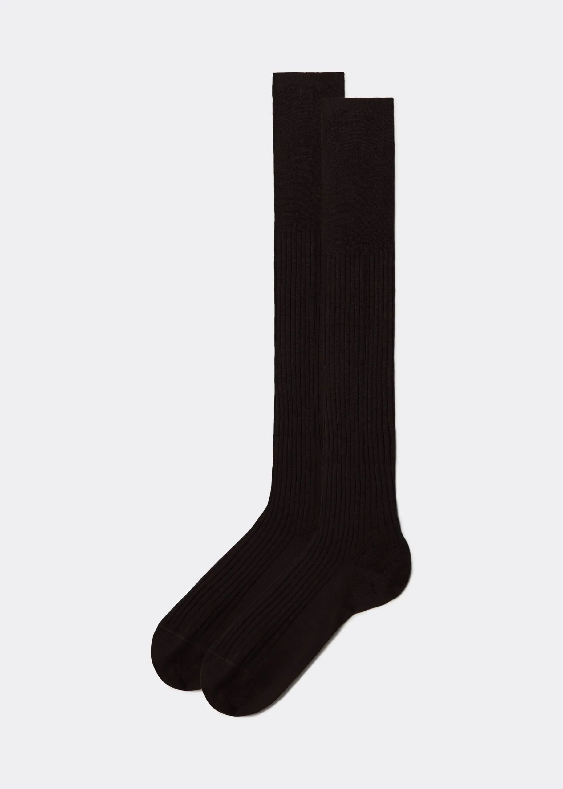 Chaussettes longues côtelées pour homme avec fil d’Écosse