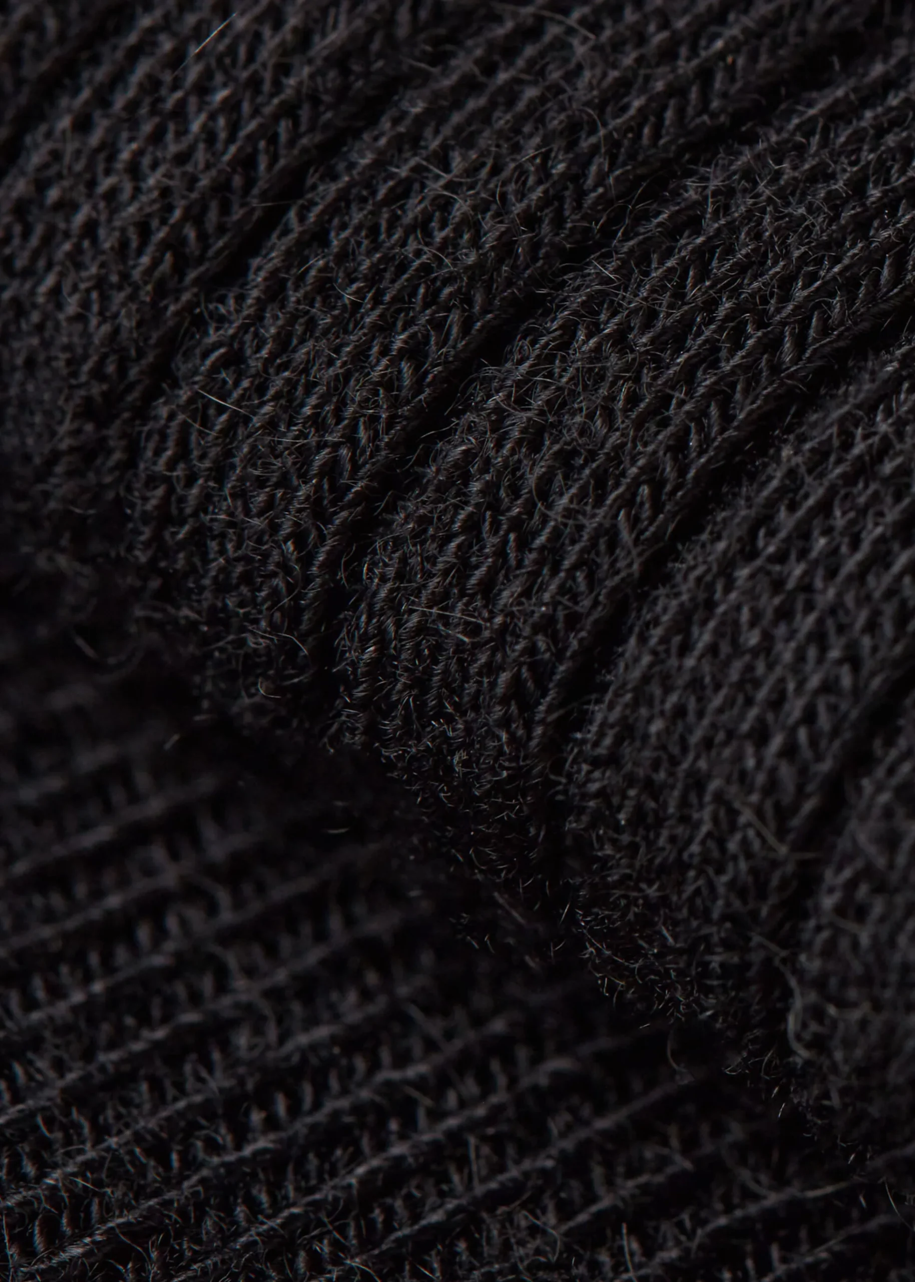 Chaussettes longues en cachemire côtelées
