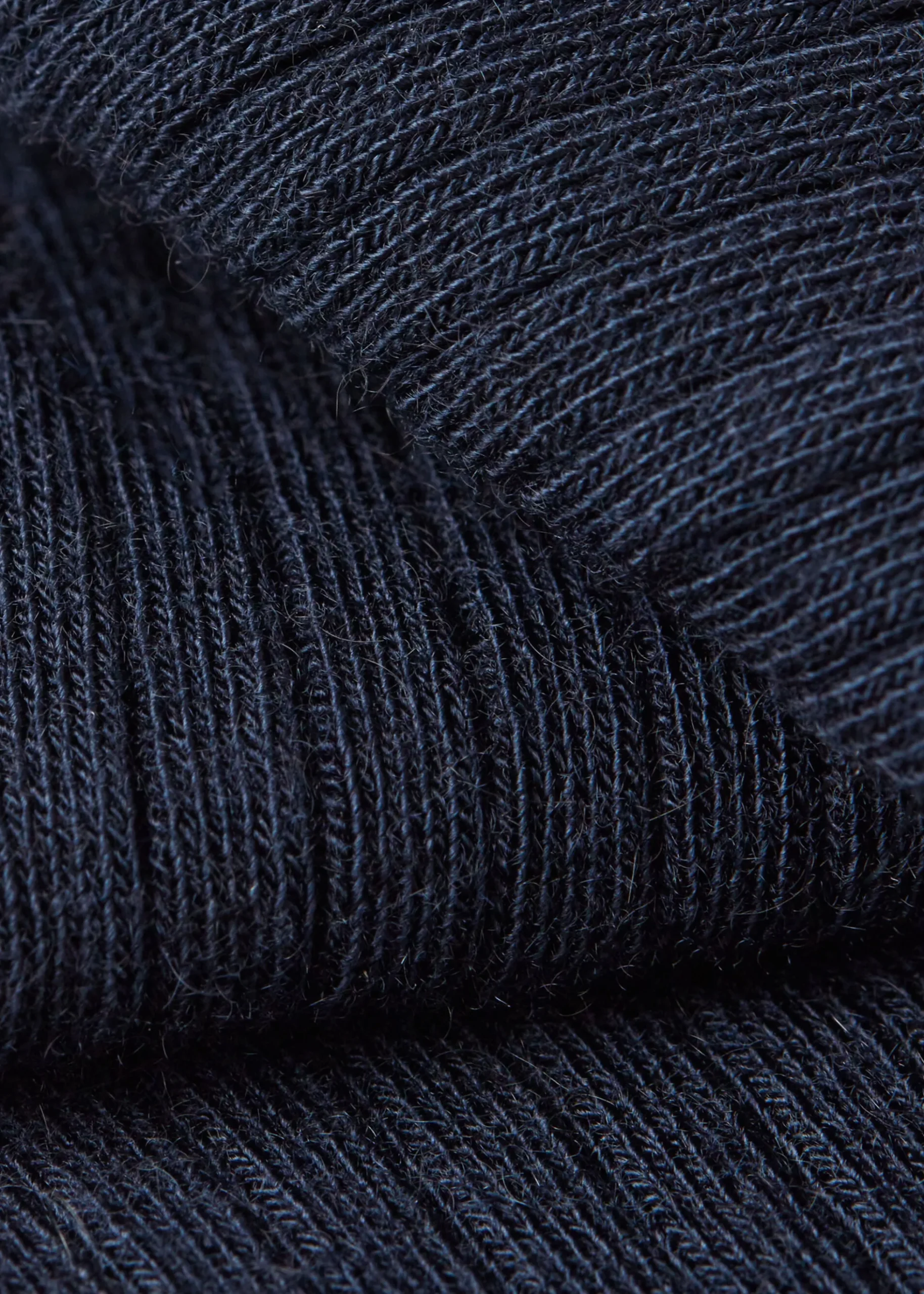 Chaussettes longues en cachemire côtelées