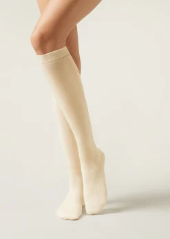 Chaussettes Longues en Laine et Coton