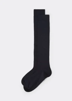 Chaussettes longues pour homme en coton thermique