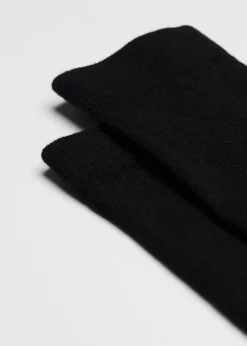 Chaussettes longues pour homme en laine et coton