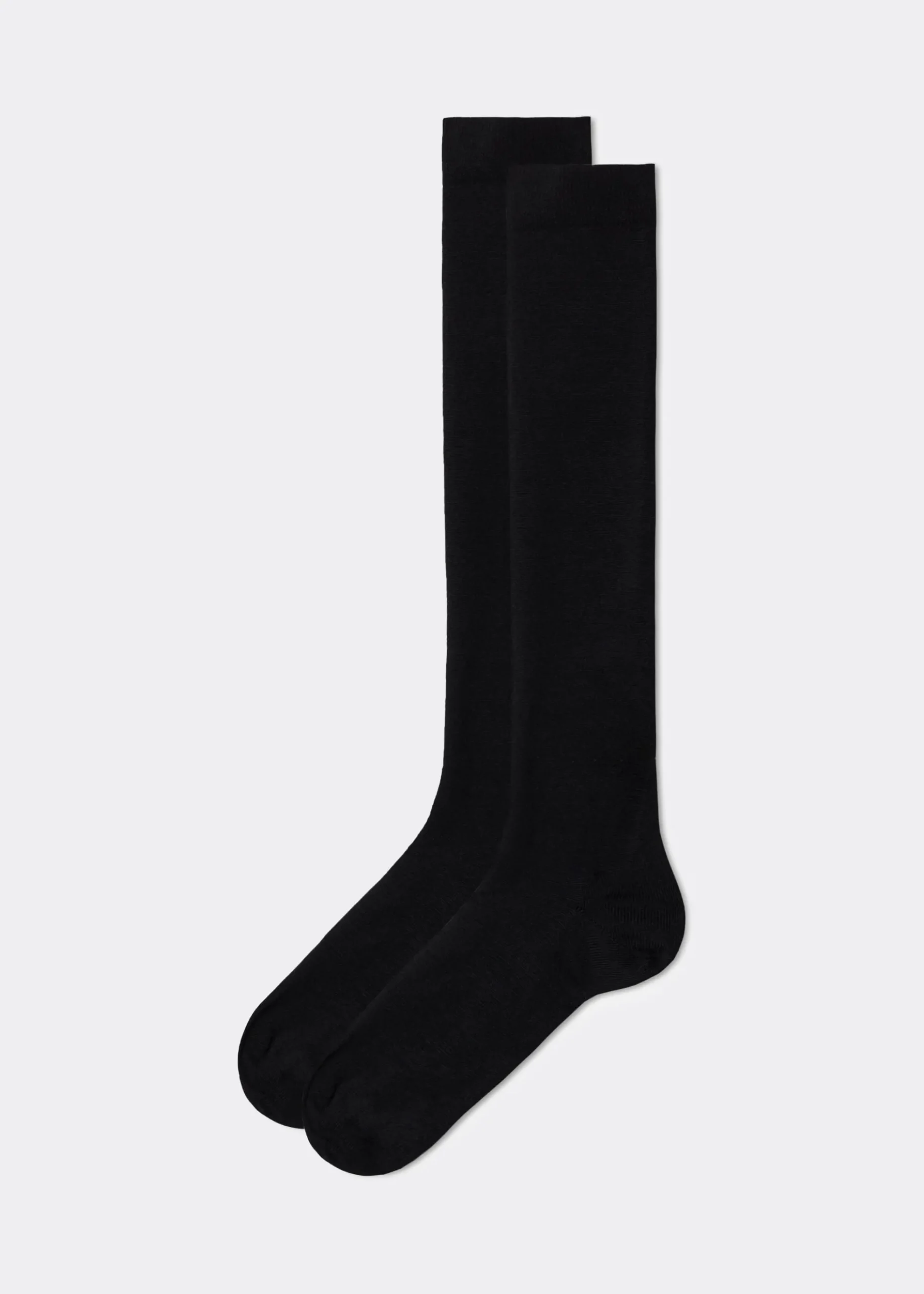 Chaussettes longues pour homme en laine et coton