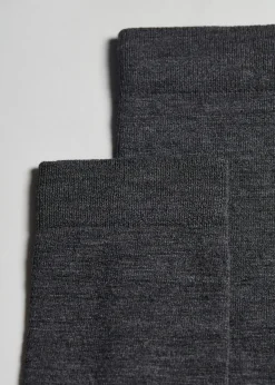 Chaussettes longues pour homme en laine et coton