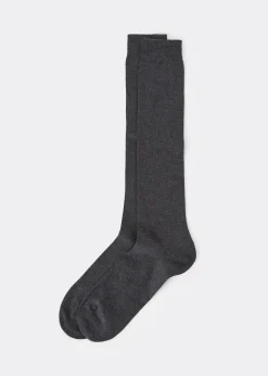 Chaussettes longues pour homme en coton thermique