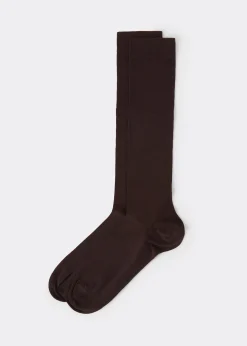 Chaussettes longues pour homme en coton extensible