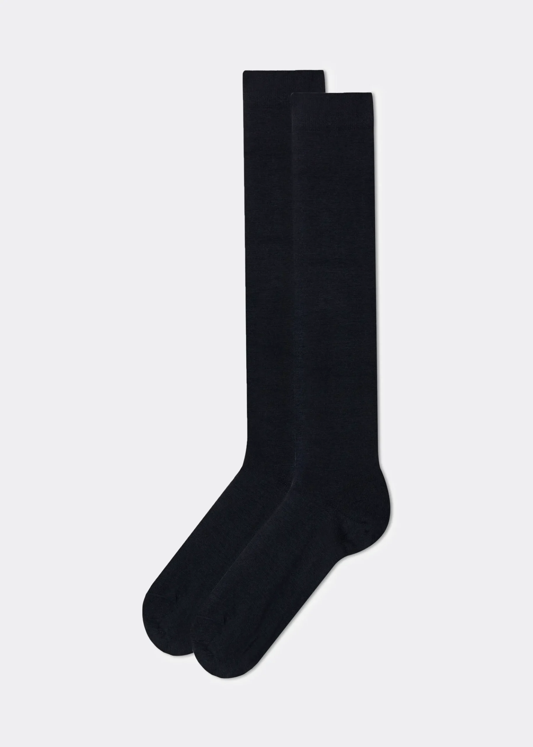 Chaussettes longues pour homme en laine et coton