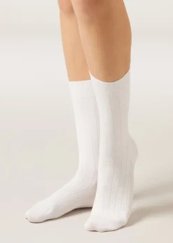 Chaussettes Mi-hautes Côtelées