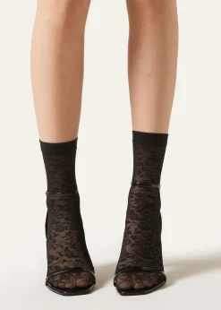 Chaussettes à motifs fleurs