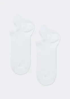 Chaussettes unisexes en coton avec languette au talon