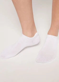 Chaussettes unisexes en coton avec languette au talon