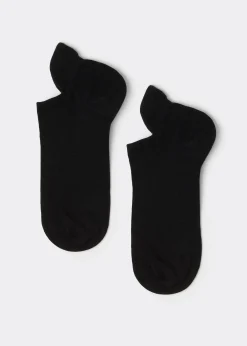 Chaussettes unisexes en coton avec languette au talon