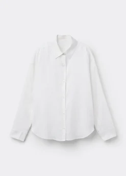 Chemisier court en lin et viscose