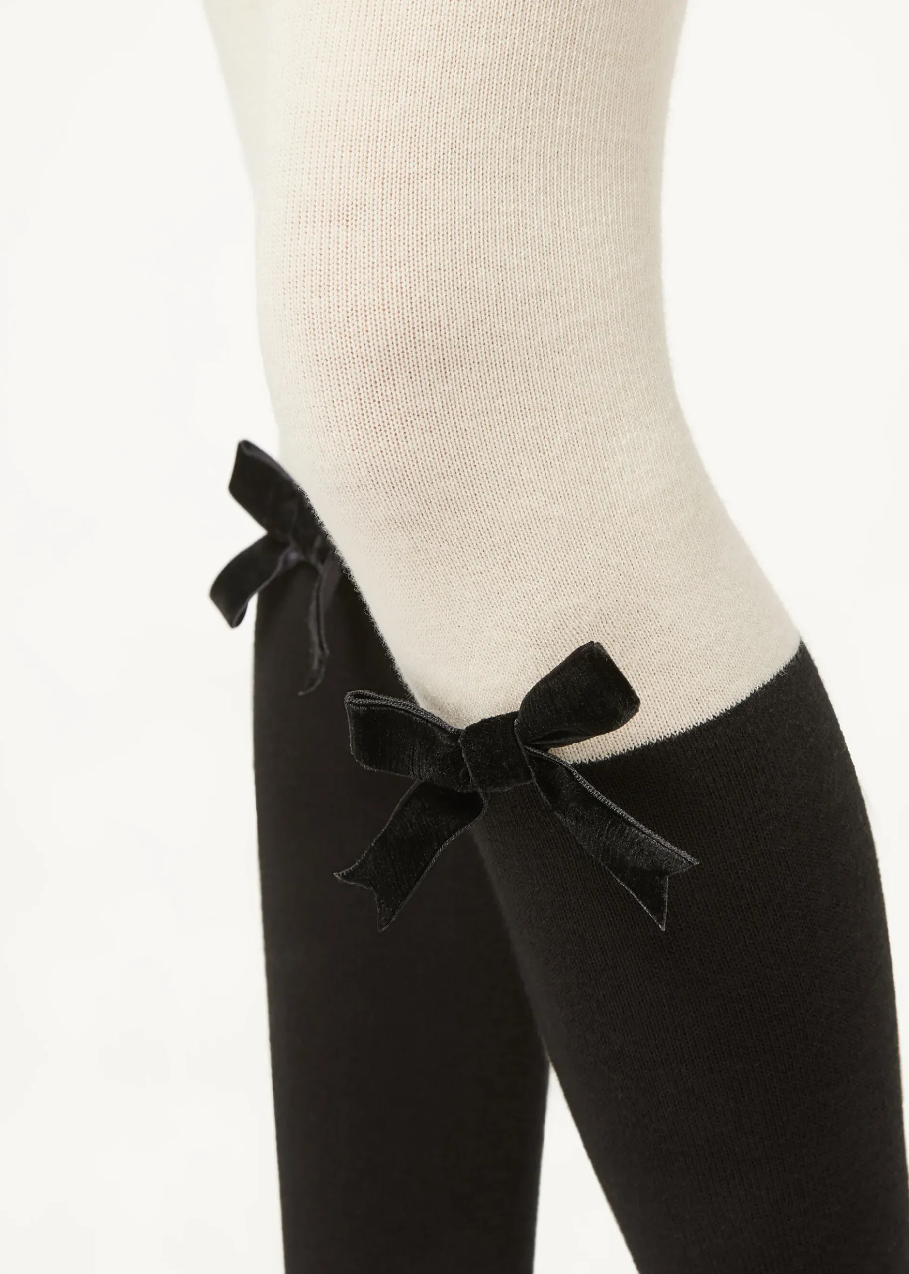 Collant Effet Chaussettes Hautes en Coton Fille