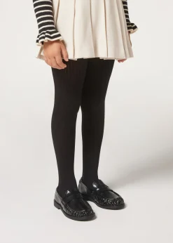 Collant en Coton Côtelé pour Fille