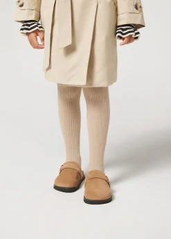 Collant en Coton Côtelé pour Fille