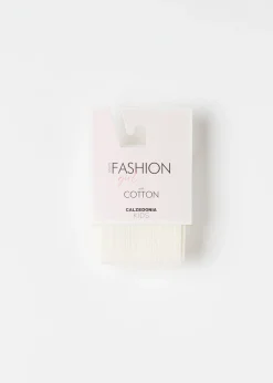 Collant en Coton Côtelé pour Fille