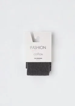 Collant en Coton Côtelé pour Fille