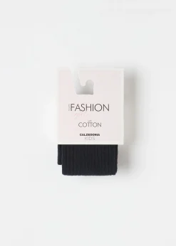 Collant en Coton Côtelé pour Fille