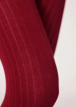 Collant en Coton Côtelé pour Fille
