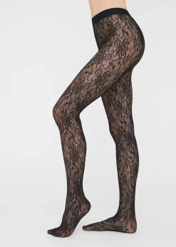 Collant en Dentelle à Fleurs
