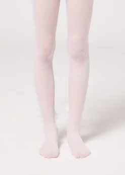 Collant en tulle 30 deniers avec nœud pour fille