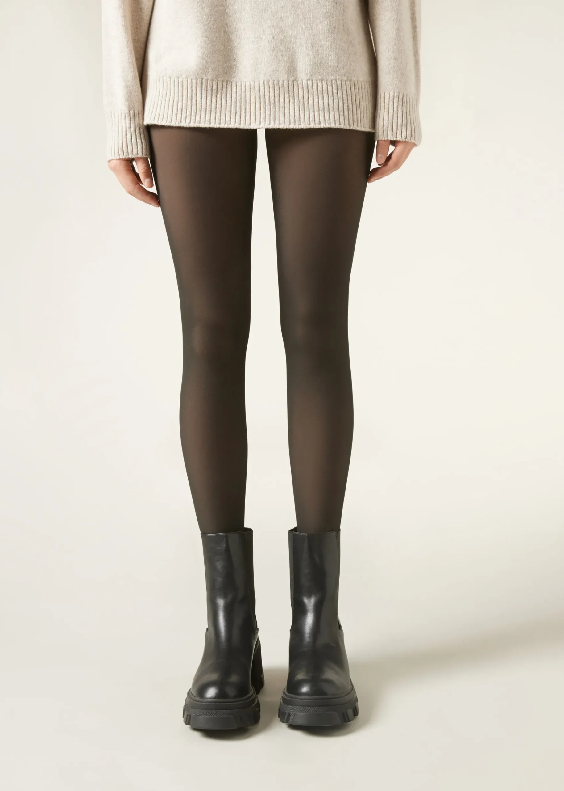 Collant polaire effet transparent 120 deniers