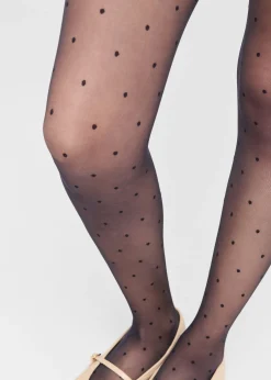 Collant Voile 20 Deniers à Motifs Pois