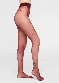 Collant Voile 20 Deniers à Motifs Pois