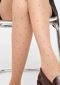 Collant Voile 20 Deniers à Motifs Pois