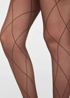 Collant voile à losanges