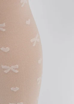 Collant voile à nœuds pour fille