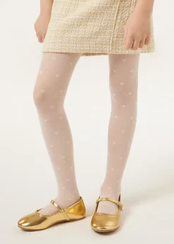 Collant voile à nœuds pour fille