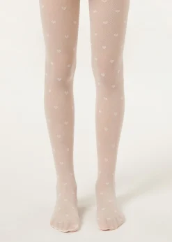 Collant voile à nœuds pour fille