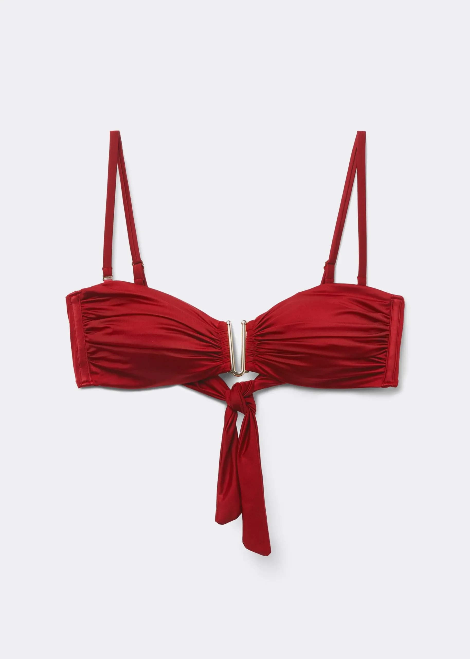 Haut de bikini bandeau Shiny Satin