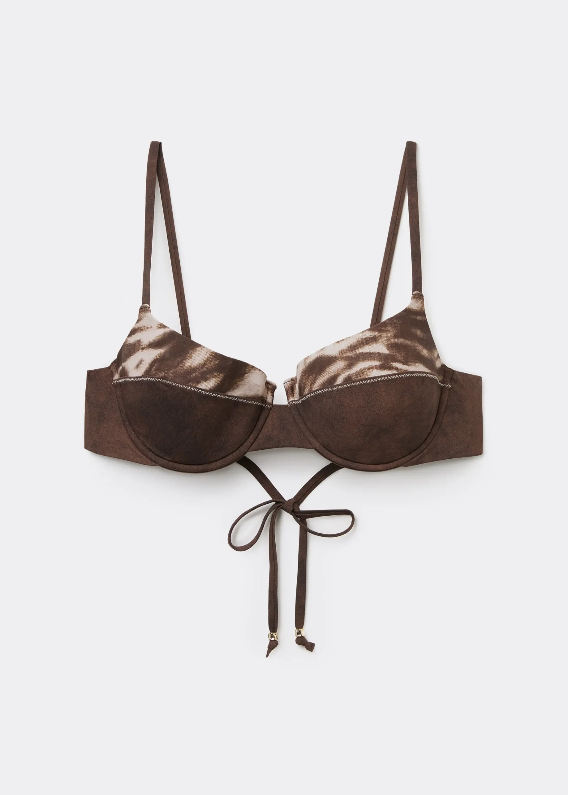Haut de Bikini Push-up Brown Suede