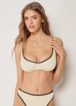 Haut de maillot balconnet Bicolor Embroidery