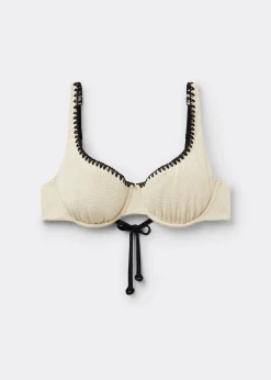 Haut de maillot balconnet Bicolor Embroidery