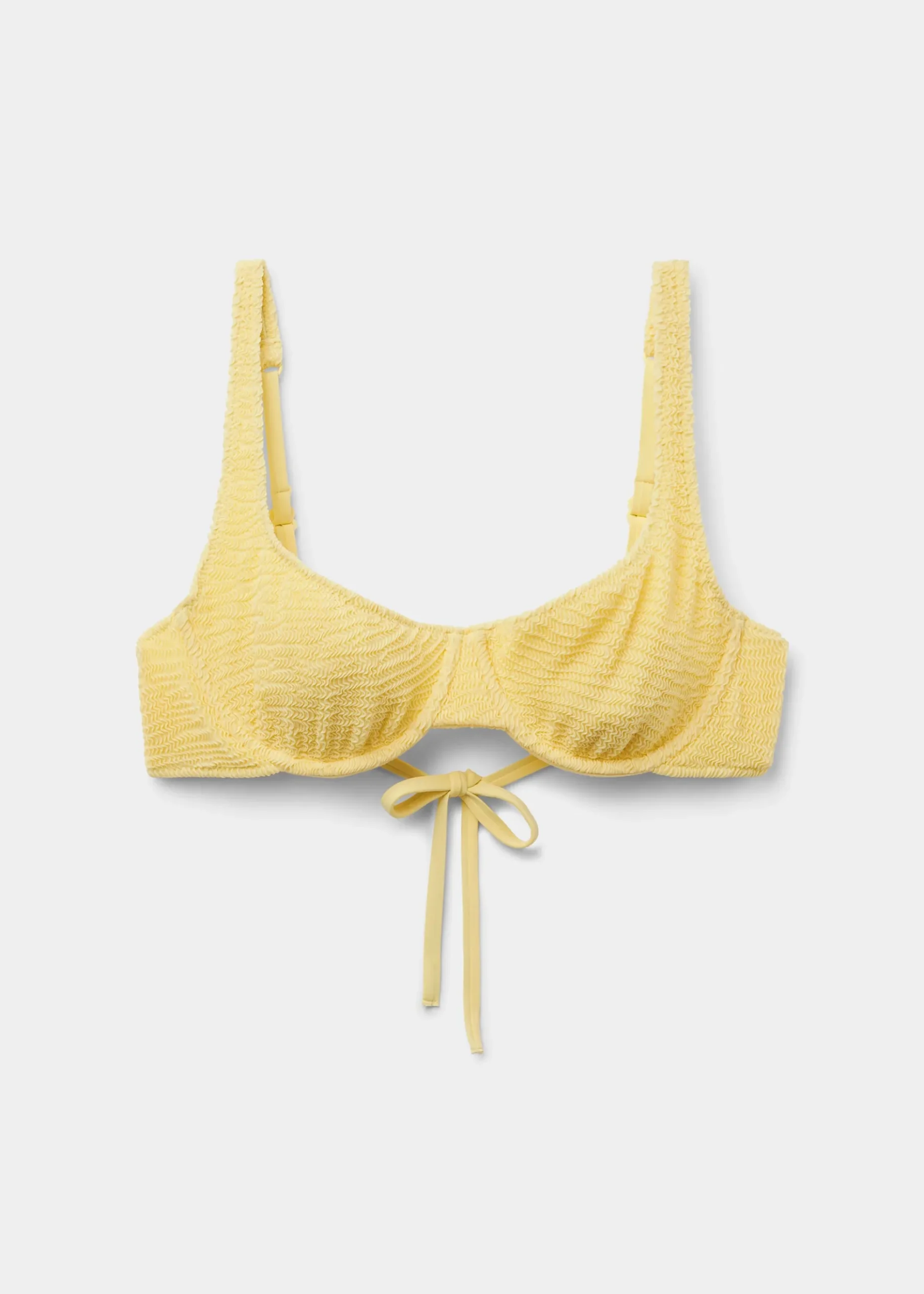 Haut de maillot balconnet Crinkle Waves